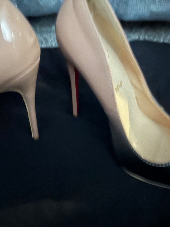Christian Louboutin Kate 100 Patent Black-Nude Ombré - Picture 3 of 8